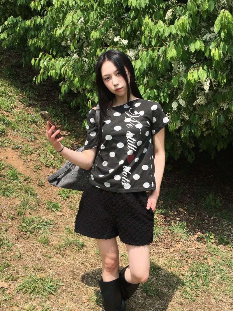 Popo Boucle banding short pants (3c)