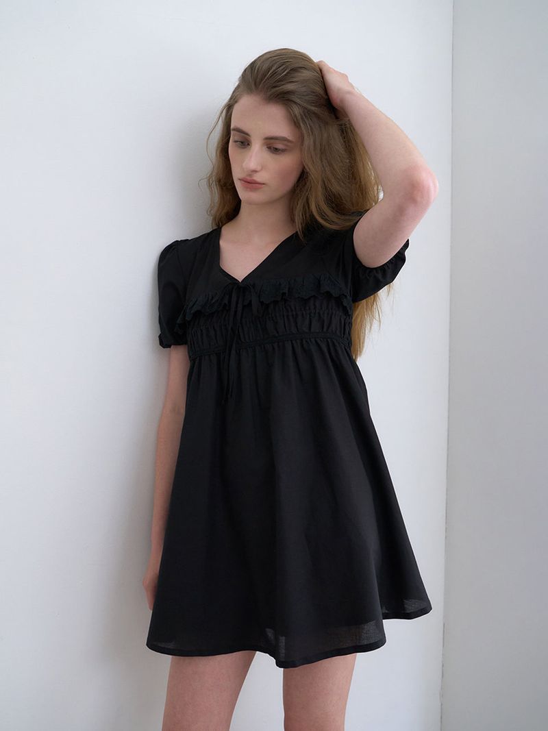 Not your rose（ノットユアローズ）の「Blanche dress (Black)（Tops）」