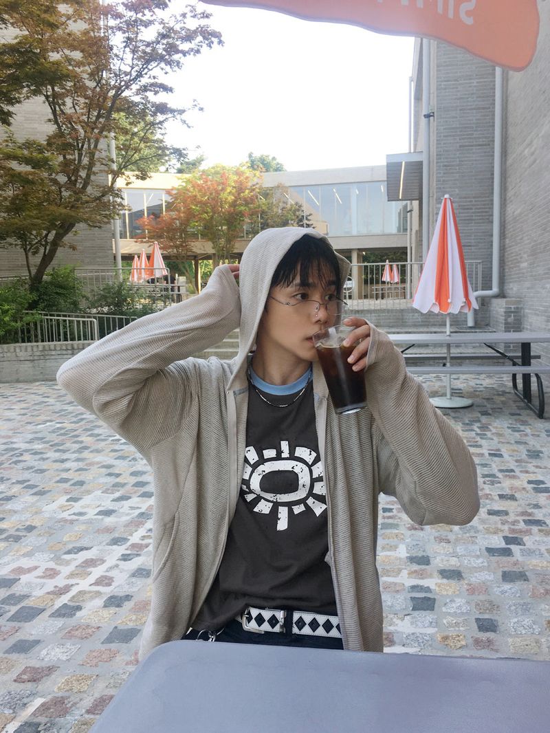 No.1333 mesh hood thin zip-up (3color)