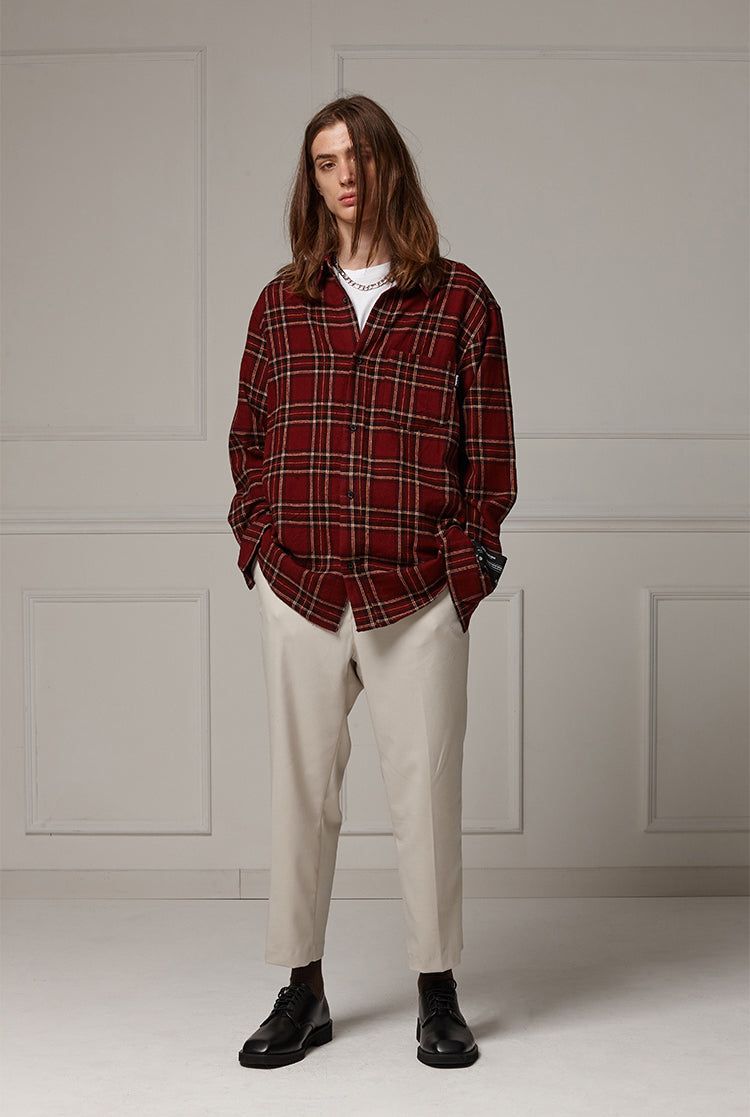 Loose-fit check shirts