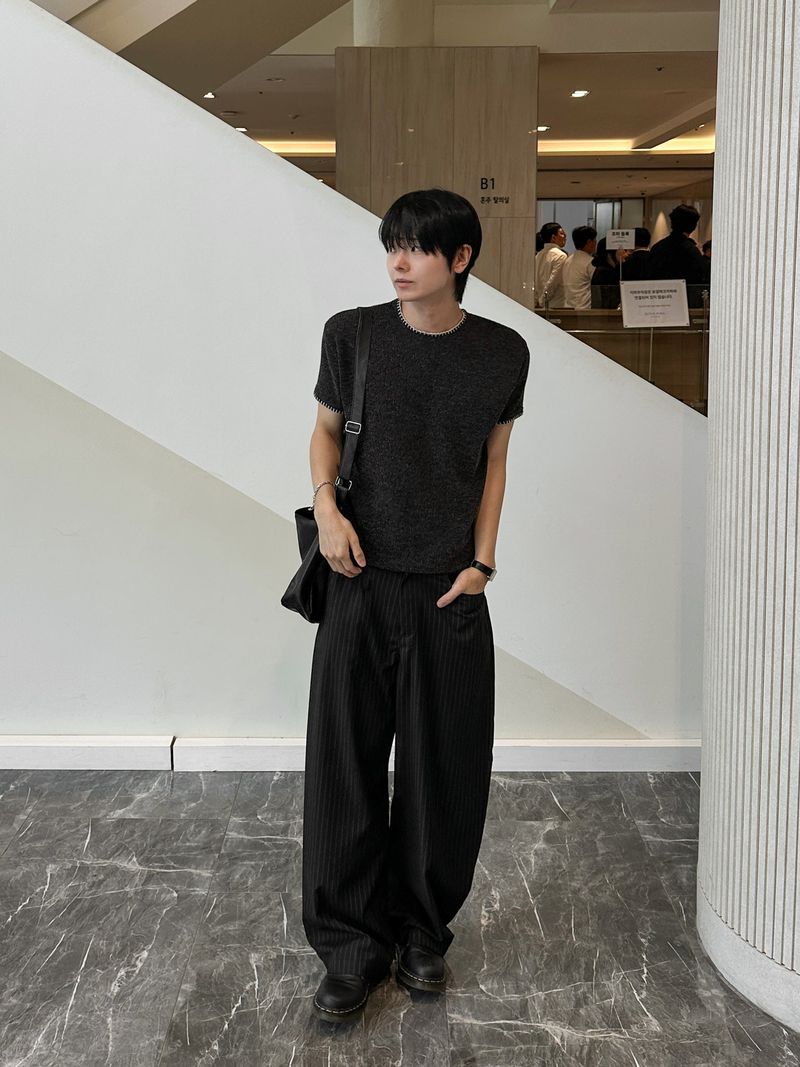 Abel Tencel Stripe Wide Slacks