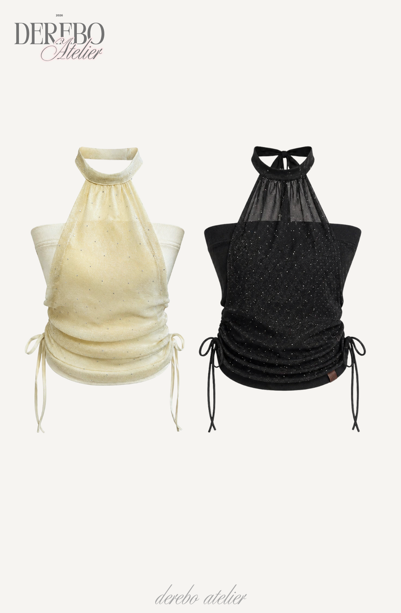 Shine halter chiffon blouse tube top