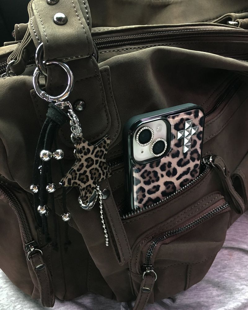 [MADE] LEOPARD STUD phone case_Brown