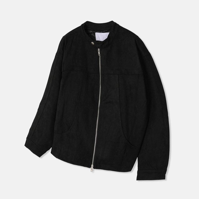 ASCLO Stand Collar Suede Jacket (4color)