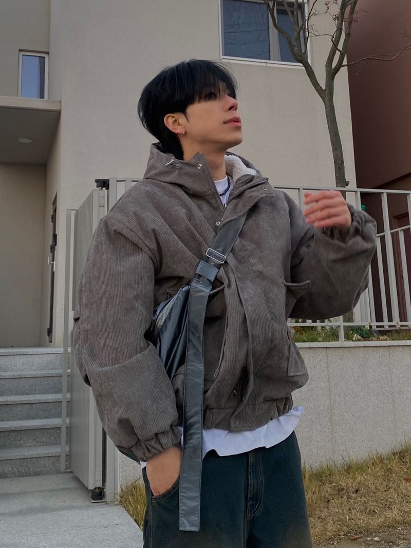 Mud Washing balloon denim pants
