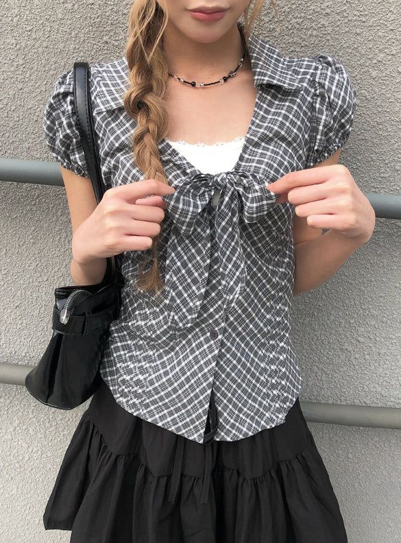 Mien Tiered Banding Mini Skirt