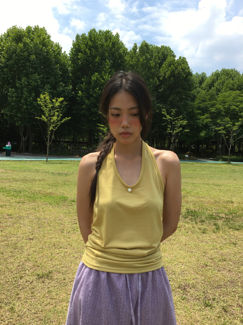 Rose Emblem Halterneck Sleeveless (8color)