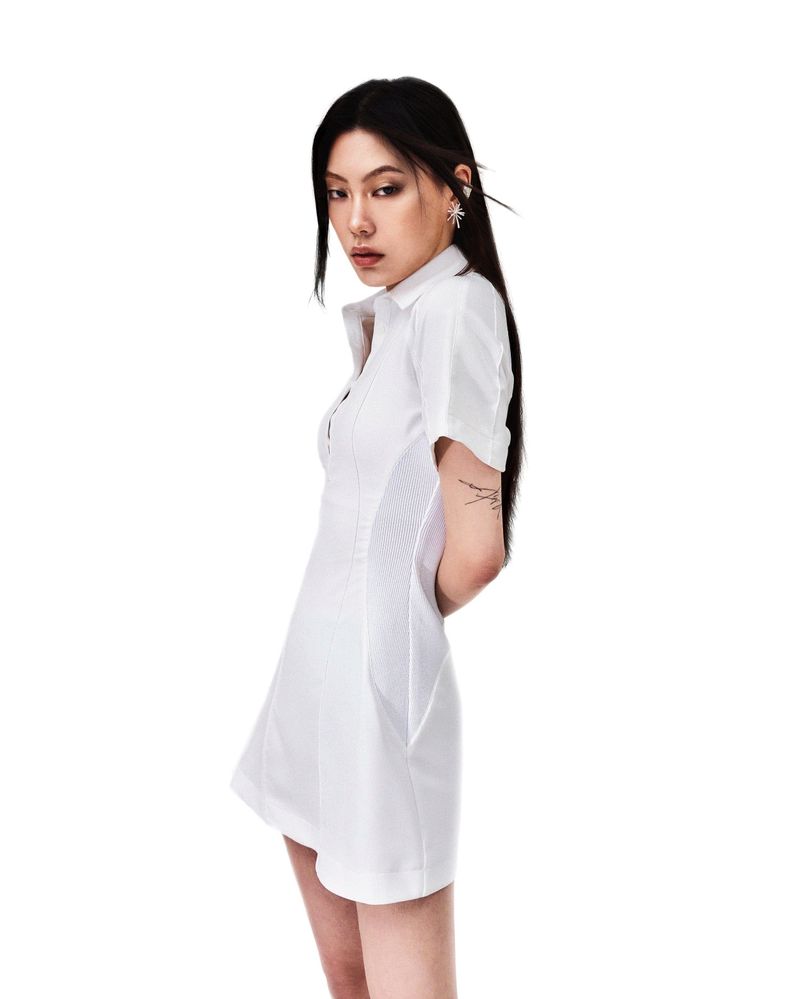 DOUBLE PIN-TUCK RIBBED MIX ONE PIECE