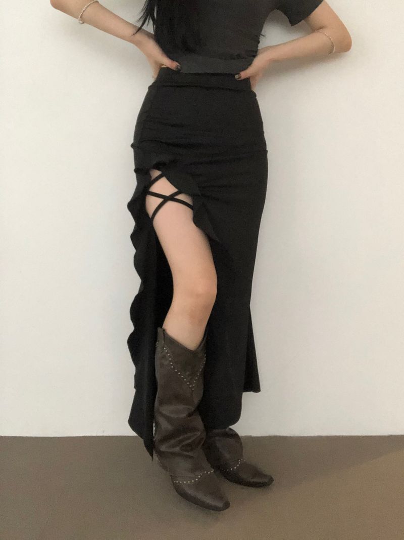 Xx Ruffle Long skirt
