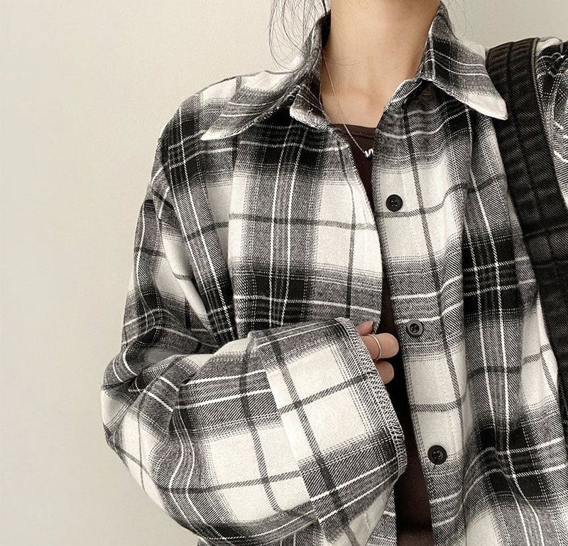 Lue Loose Fit Checkered Shirt