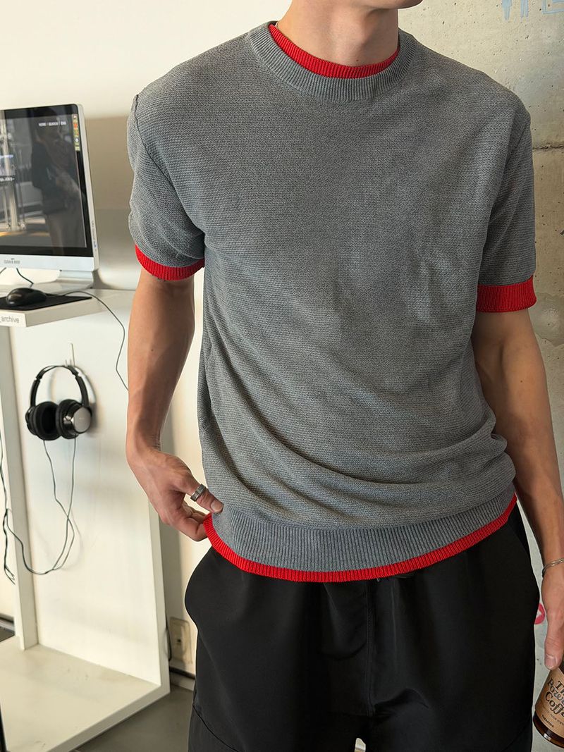 Soft touch round half knit(8color)