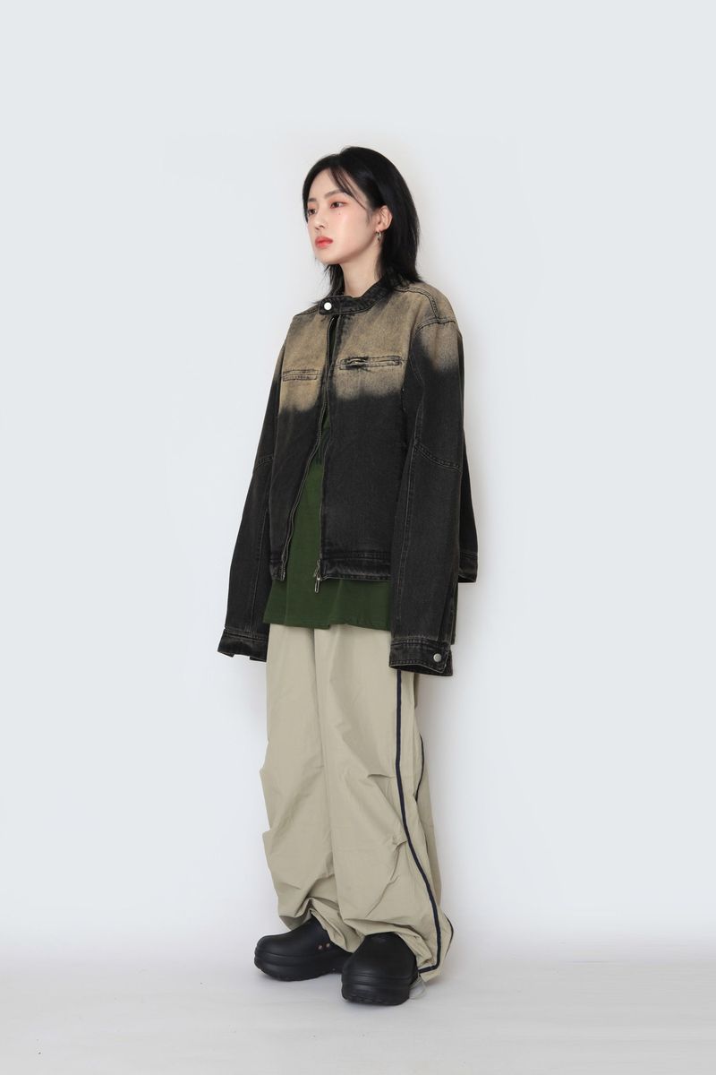 Gradation denim jacket