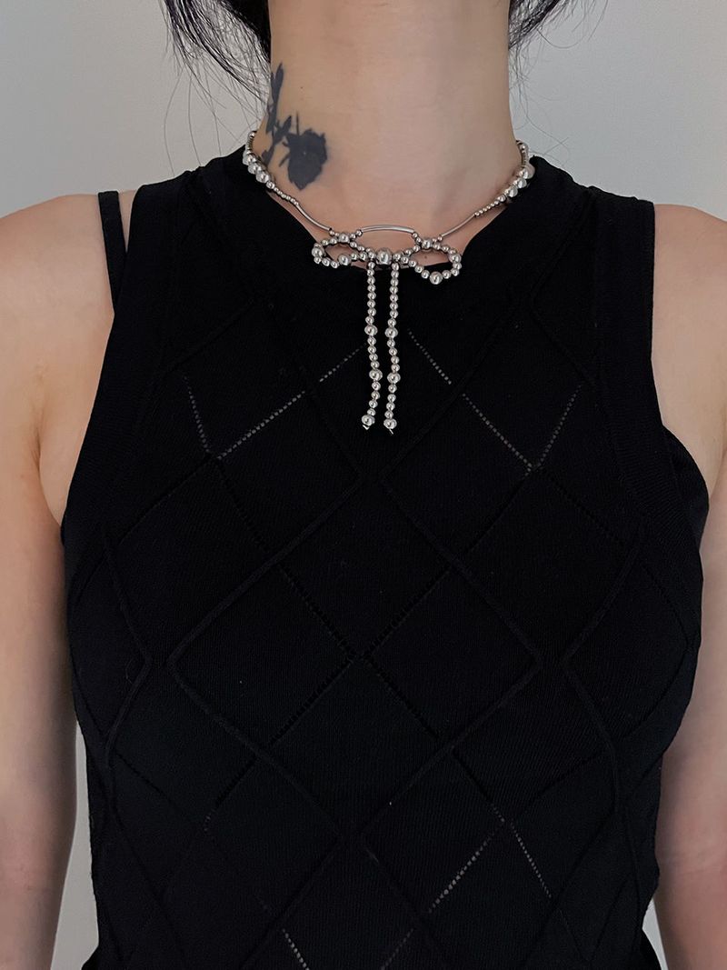Metalic Ribbon Necklace
