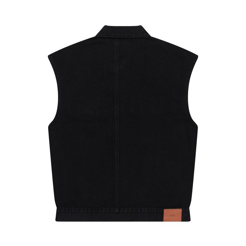 LOOSE FIT BLACK DENIM VEST code 21012