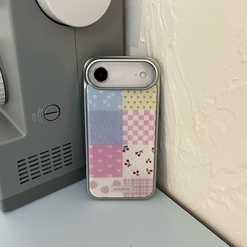 [MADE][Glass Silver Bumper Case]  Knit Patchwork Case ⋆ small patch