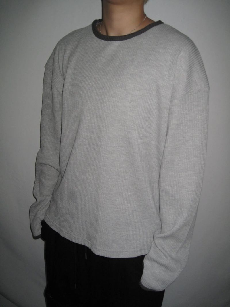 Round Waffle Hand Warmer Long Sleeve(4c) 