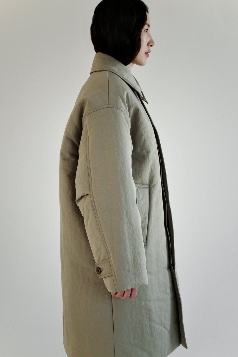 オーバーサイズパッファーコート, カーキ