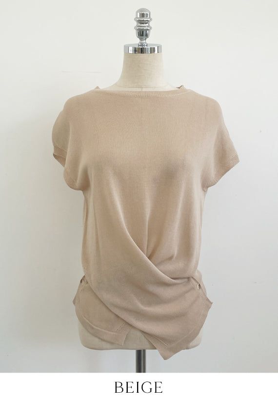 Niroin Cross Cap Sleeve Short Sleeve