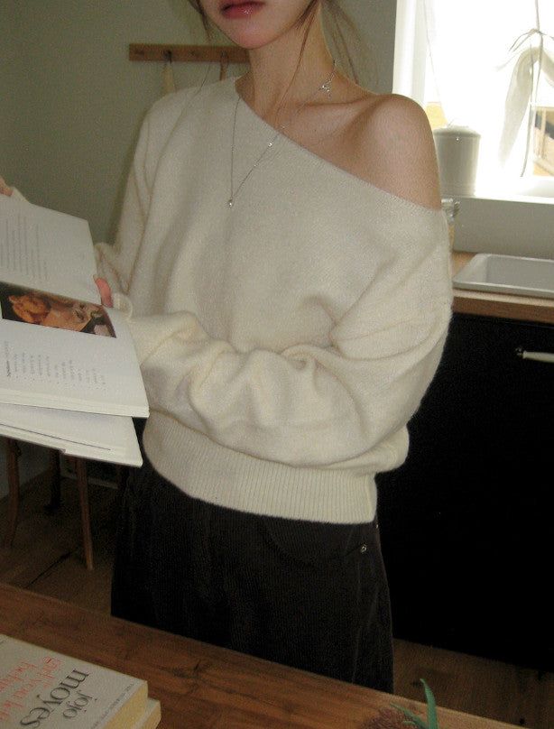 MN Daily Wool Off Shoulder Knit (4color)