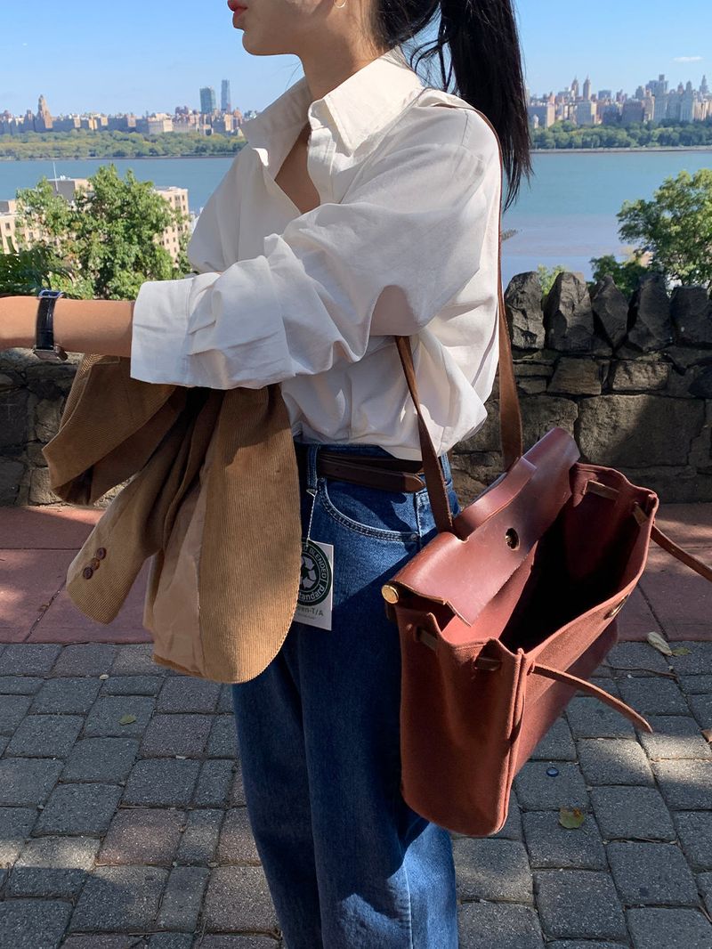 [Cowhide] Mid pick belt