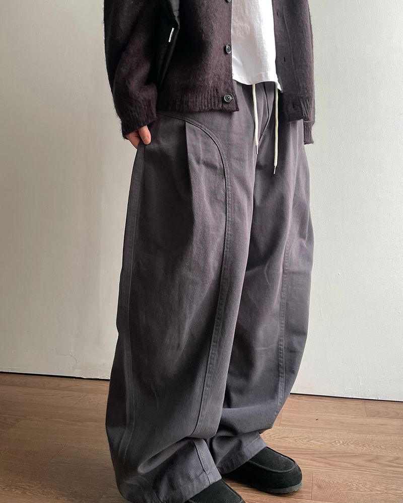 ボリューム リベット コットン パンツ