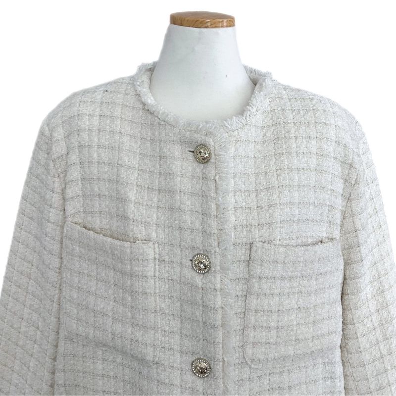 IF classic oversized tweed quilted jacket
