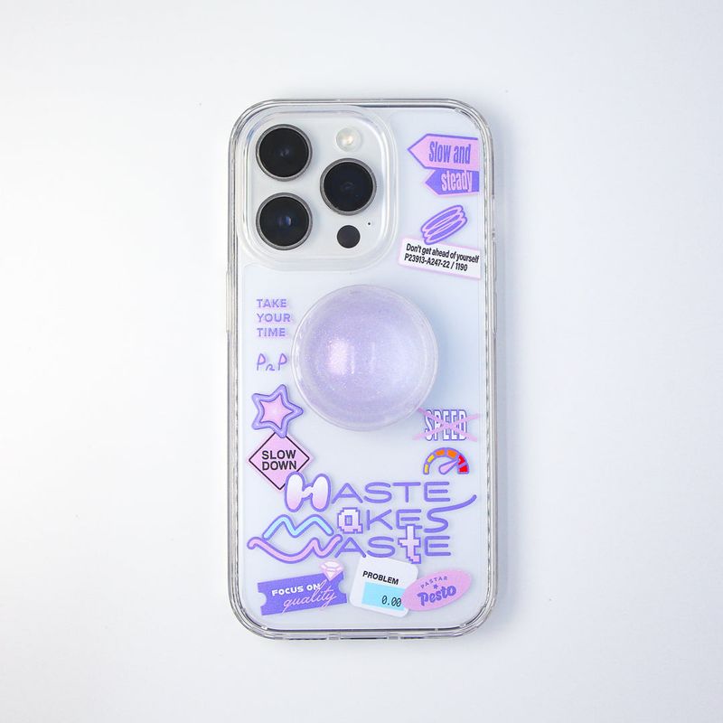 【MADE】'Haste makes waste' Jelly hard Phone case