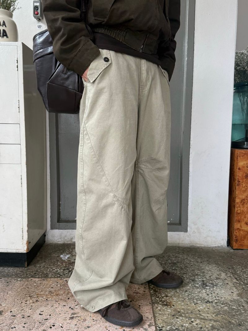 Arthur pin curved pants