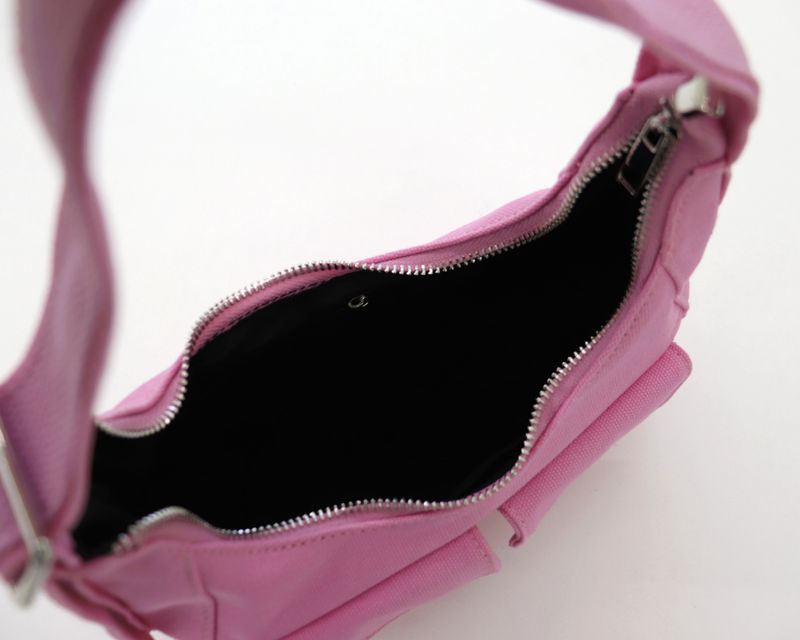 Bruce two-pocket cotton mini tote shoulder bag