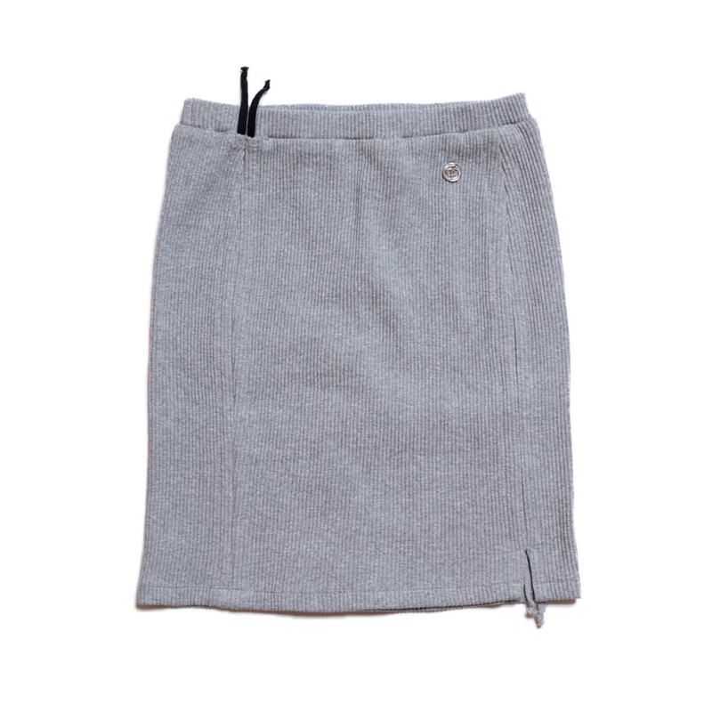 SHIRRING STRING SKIRT GRAY