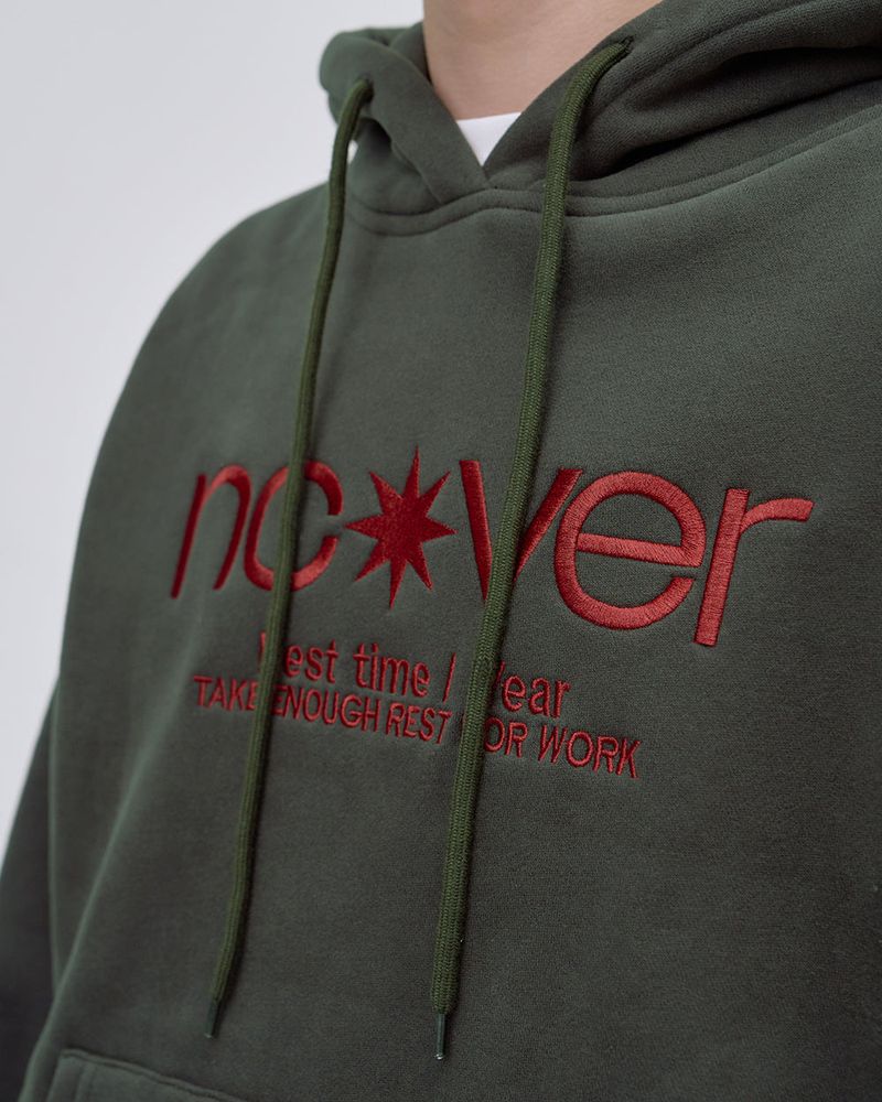 POINT LOGO HOODIE - CHARCOAL