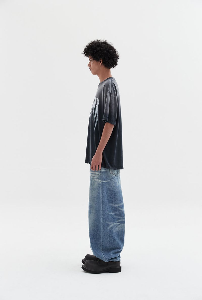 awesome baggy denim pants blue