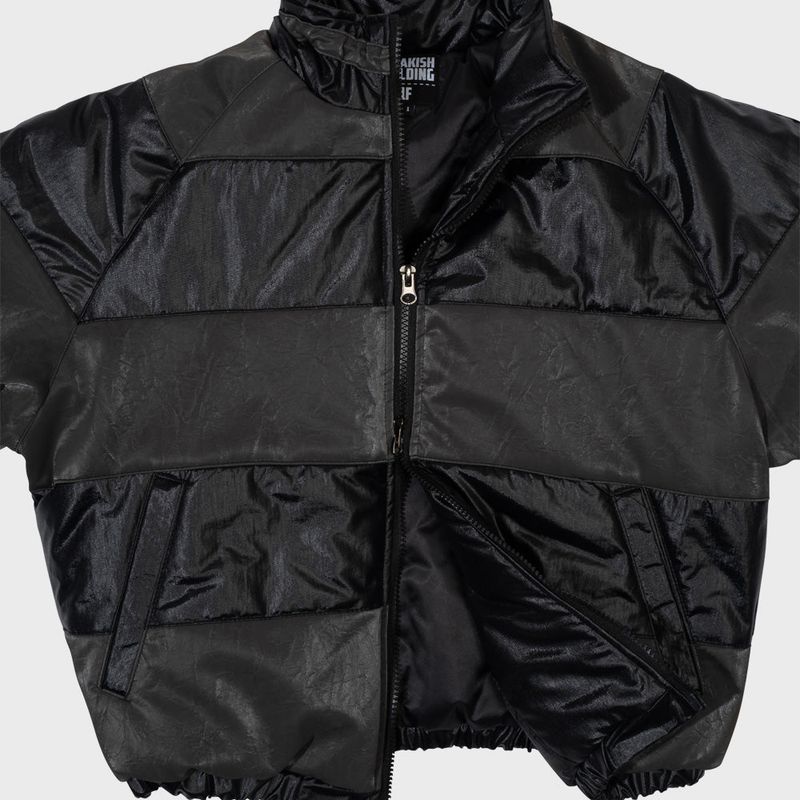 TWISTER FAKE LEATHER CROP JACKET (BLACK)