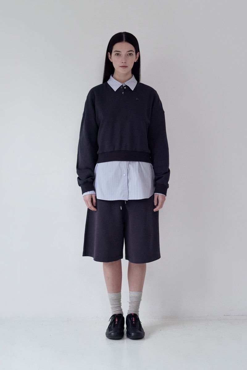 KIRSH PLAIN HALF BANDING PANTS [DARK NAVY]
