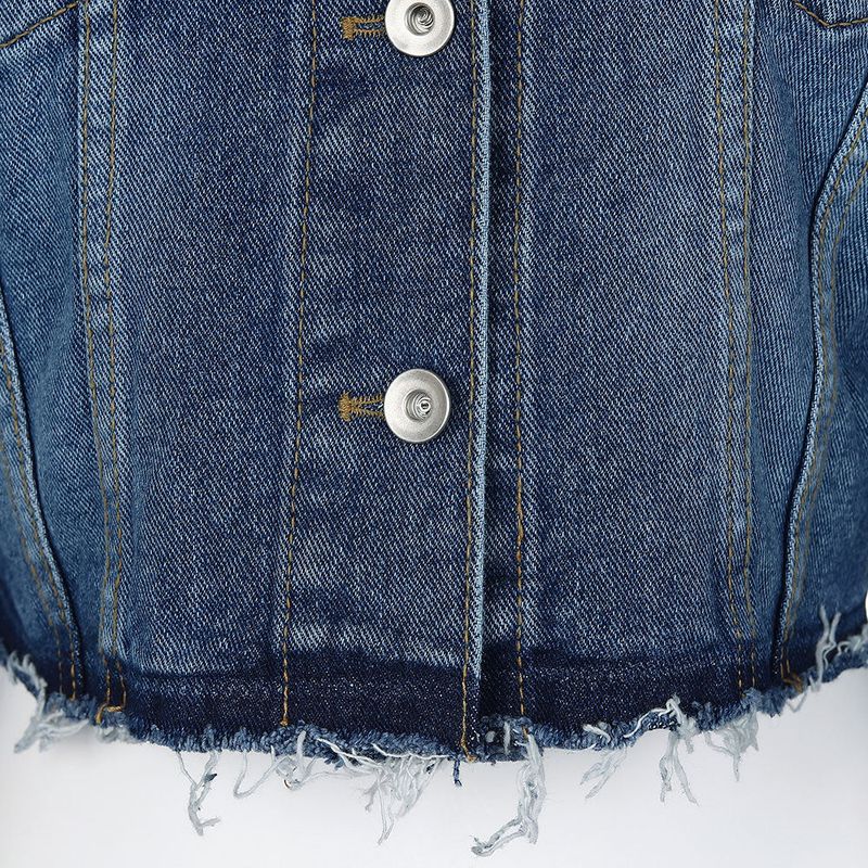 8287 Limitedition Crop Denim Jacket (Blue)