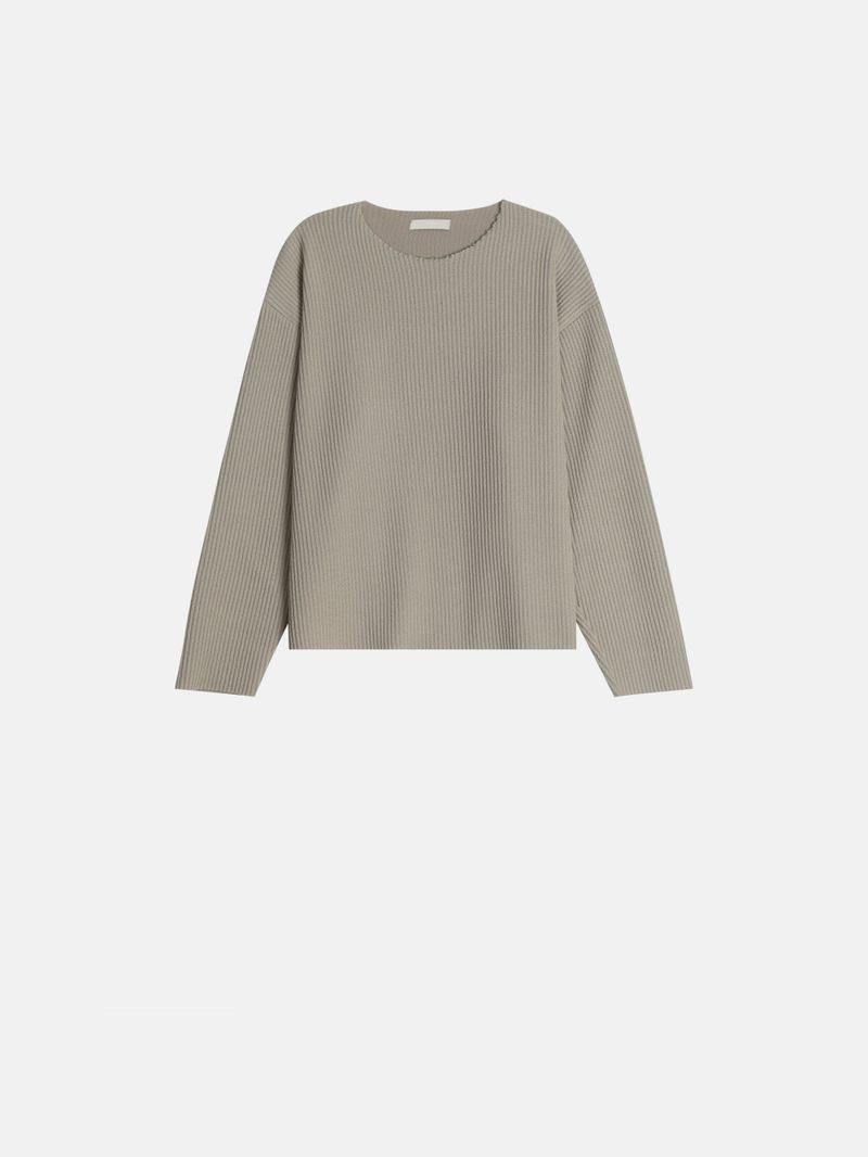 Lumen Ribbed Cutting Crop Tee