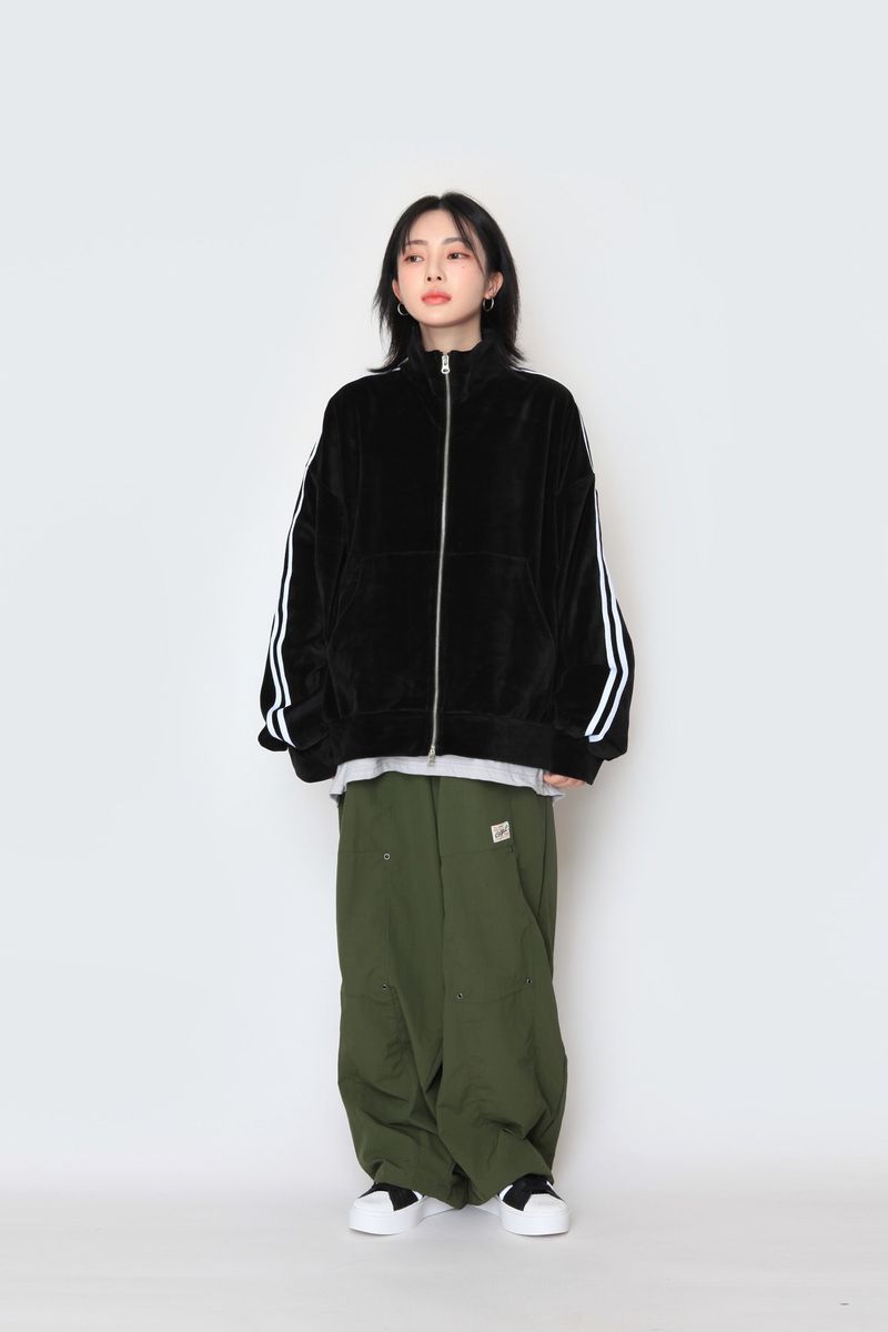 velvet track zip-up jacket