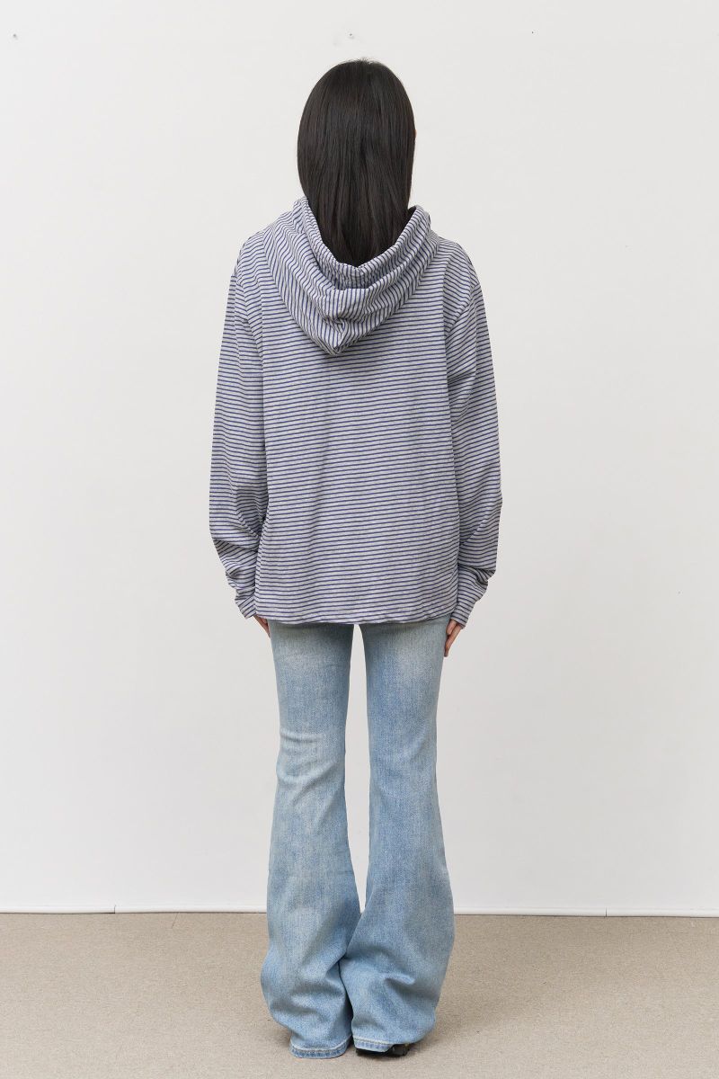Yen Striped Hooded Top