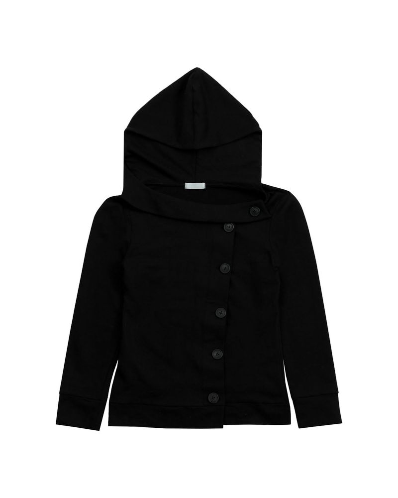 OSHIGH（オスハイ）の「Spring-Neck Button Hood Black（Tops）」