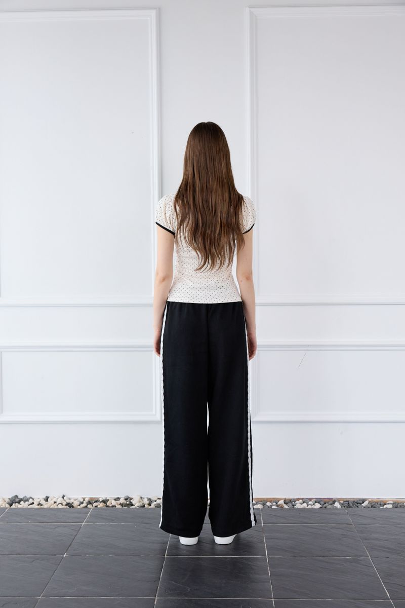 DOTTY RIBBON SHIRRING T-SHIRT