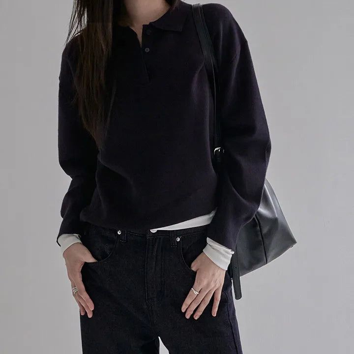 [Ranikan] Loose-Fit Collar Knit - 3 Colors