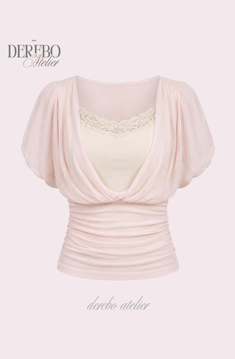 Baby Bloom Chiffon Shirring Top