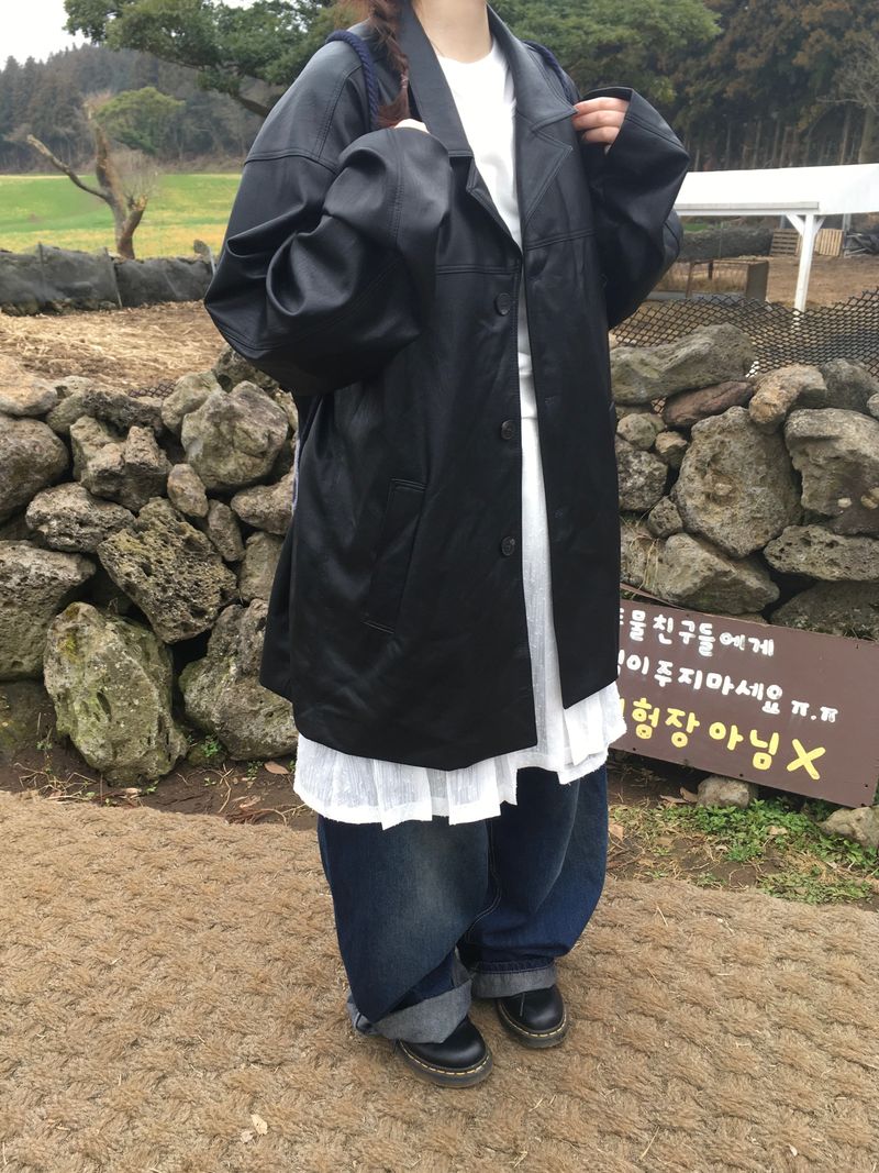ラジオレザーハーフジャケット