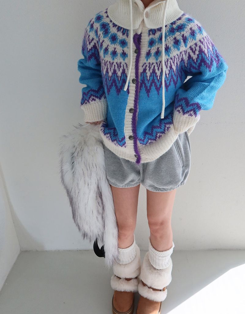 Button neck warmer hood bara clava