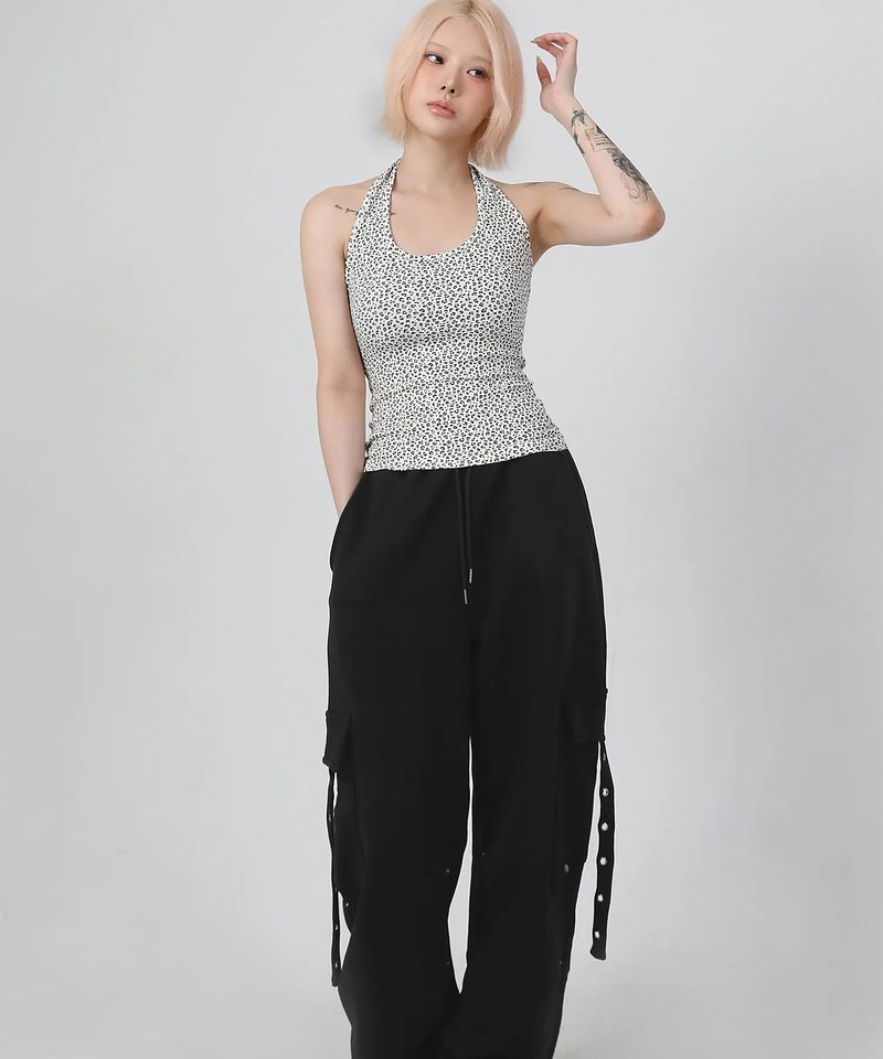 Leopard Haulter Neck Sleeveless