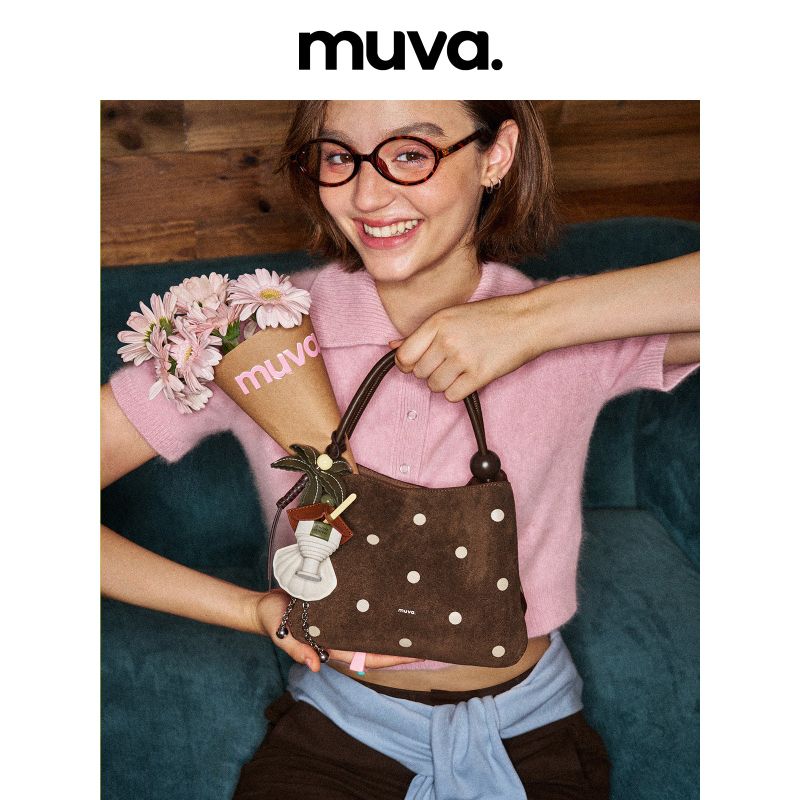 muva.（ムーヴァ）の「muva. レトロ ドット柄 ミニ トートバッグ（バッグ）」