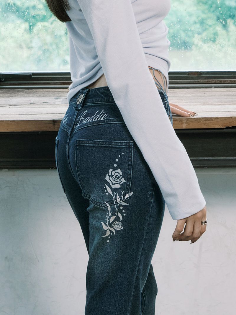 SMOKIN BADDIE DENIM PANTS (INDIGO)