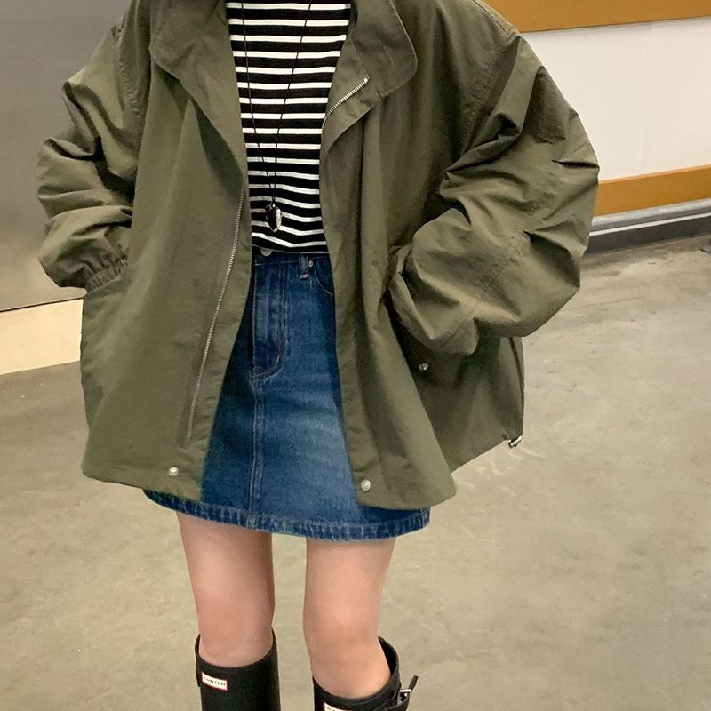 [Bellide made] Return Overfit Two-Way Pintuck Field Jacket