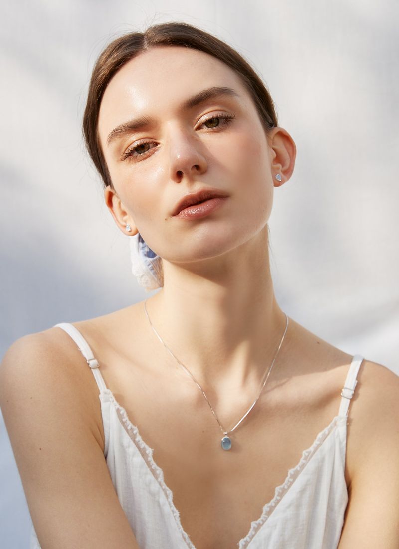 Silver925 Aqua Blue Necklace
