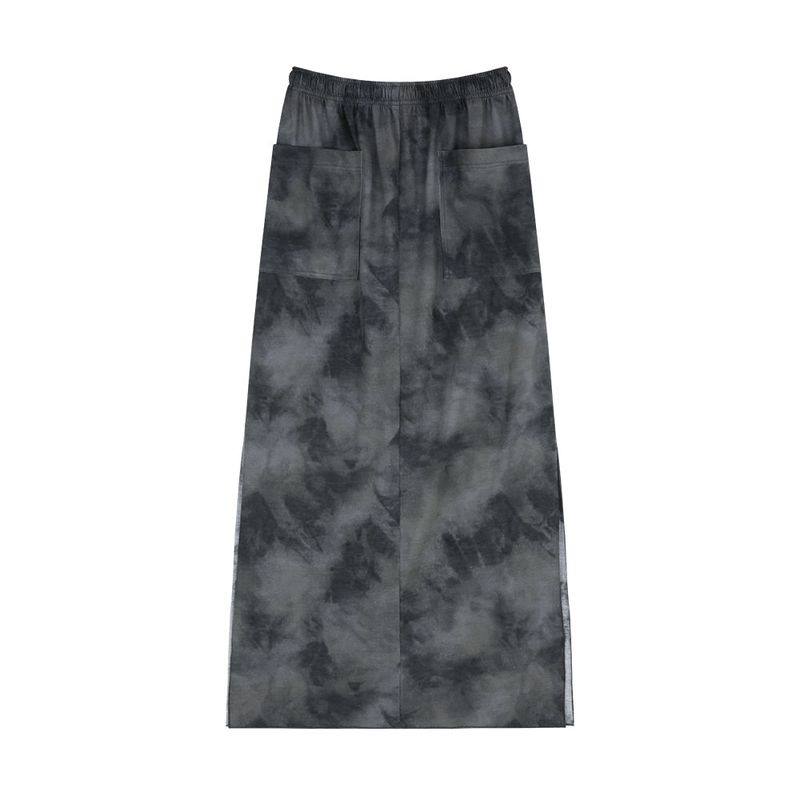 Tiedye Long Skirt Gray